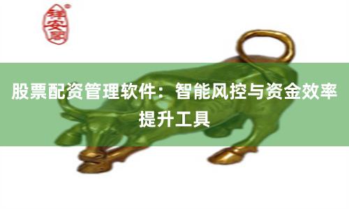 股票配资管理软件：智能风控与资金效率提升工具